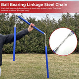 Three Sectional Staff Training Foam Padded Blue ninja & martial arts - Tophatter Daily Deals