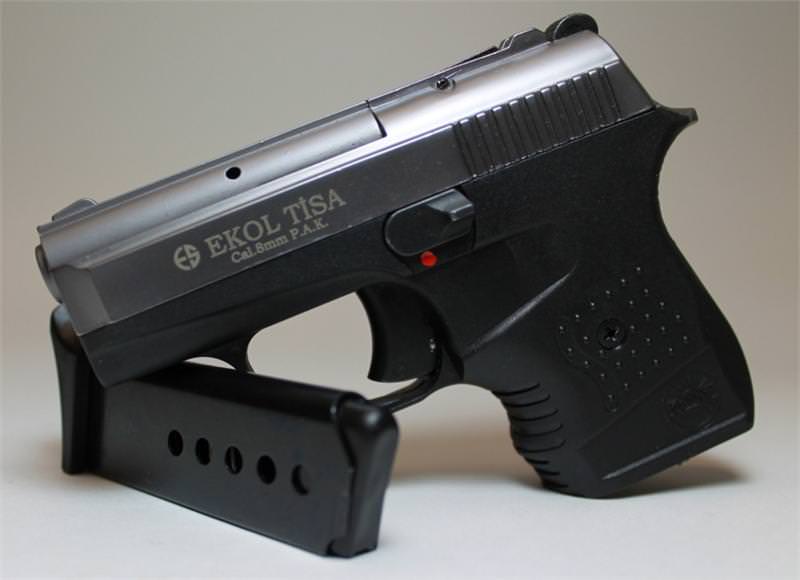Tisa Compact Blank Firing 8MM Gun Fume Finish Starter Pistol Collectible Weapons - Tophatter Daily Deals