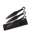 3 Pcs 9" Black Ninja Kunai Throwing Knife Blade Set - TOPHATTER'S ARMORY DEALS Collectible Weapons - Tophatter Daily Deals
