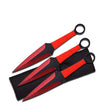 3 Pcs 9" Red Ninja Kunai Throwing Knife Blade Set - TOPHATTER'S ARMORY DEALS Collectible Weapons - Tophatter Daily Deals