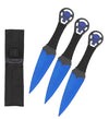 9 Inch Blue Punisher Skull Throwing Knives 3 Pc Set Collectible Weapons - Tophatter Daily Deals