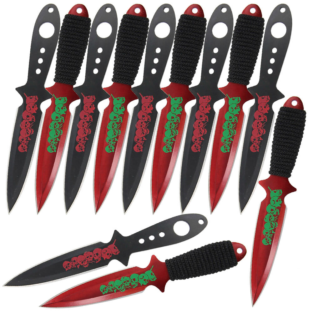 Ninja Mass Grave Martial Arts Steel Practice Throwing Target Knives 12 Piece Set - TOPHATTER'S ARMORY DEALS Collectible Weapons - Tophatter Daily Deals