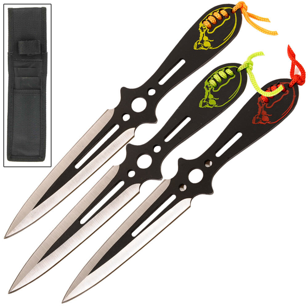Deadly Force Alien Revolution Target Practice Ninja Throwing Knife 3 Pc Set - TOPHATTER'S ARMORY DEALS Collectible Weapons - Tophatter Daily Deals
