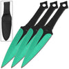 3 Piece 9" Double Edged Green Throwing Knife Set - TOPHATTER'S ARMORY DEALS Collectible Weapons - Tophatter Daily Deals