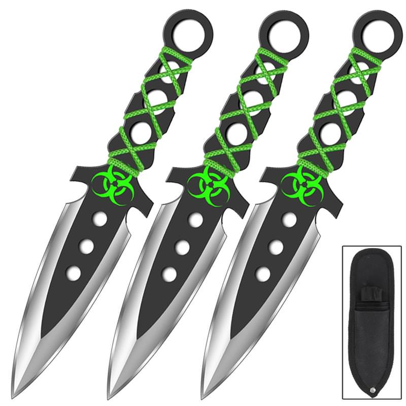 3 Pcs Darkest Hour Throwing Knives Set - TOPHATTER'S ARMORY DEALS Collectible Weapons - Tophatter Daily Deals