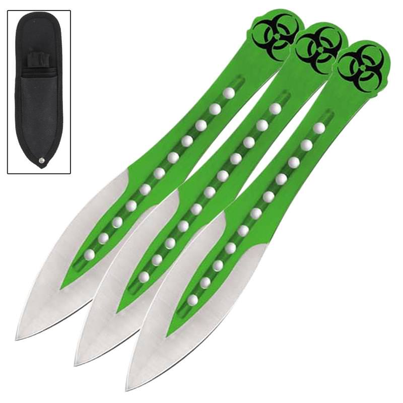Cyanide Zombie 3 Pcs Throwing Knife Set - Tophatter's Guns'N'Weapons Store Collectible Weapons - Tophatter Daily Deals