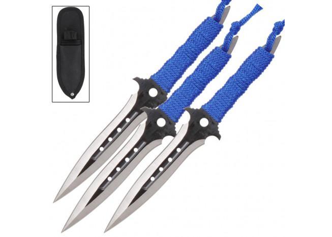 Dawn Sky Triple Threat Ninja Thrower Set knives - Tophatter Daily Deals