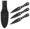 3 Pcs Black Tactical Throwing Knife Set 6.5 Inch Overall - Tophatter Daily Deals