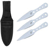 3 Pcs Silver Tactical Throwing Knife Set 6.5 Inch Overall - Tophatter Daily Deals