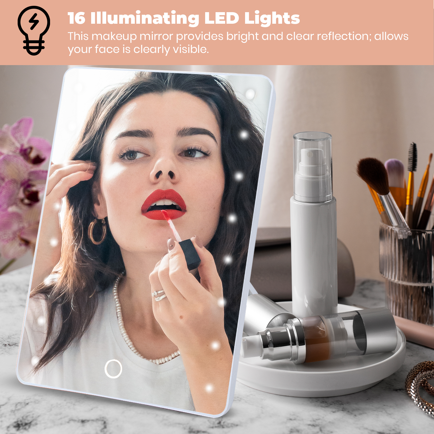 Pursonic Smart Mirror Touchscreen Makeup Vanity Mirrors - Tophatter Daily Deals