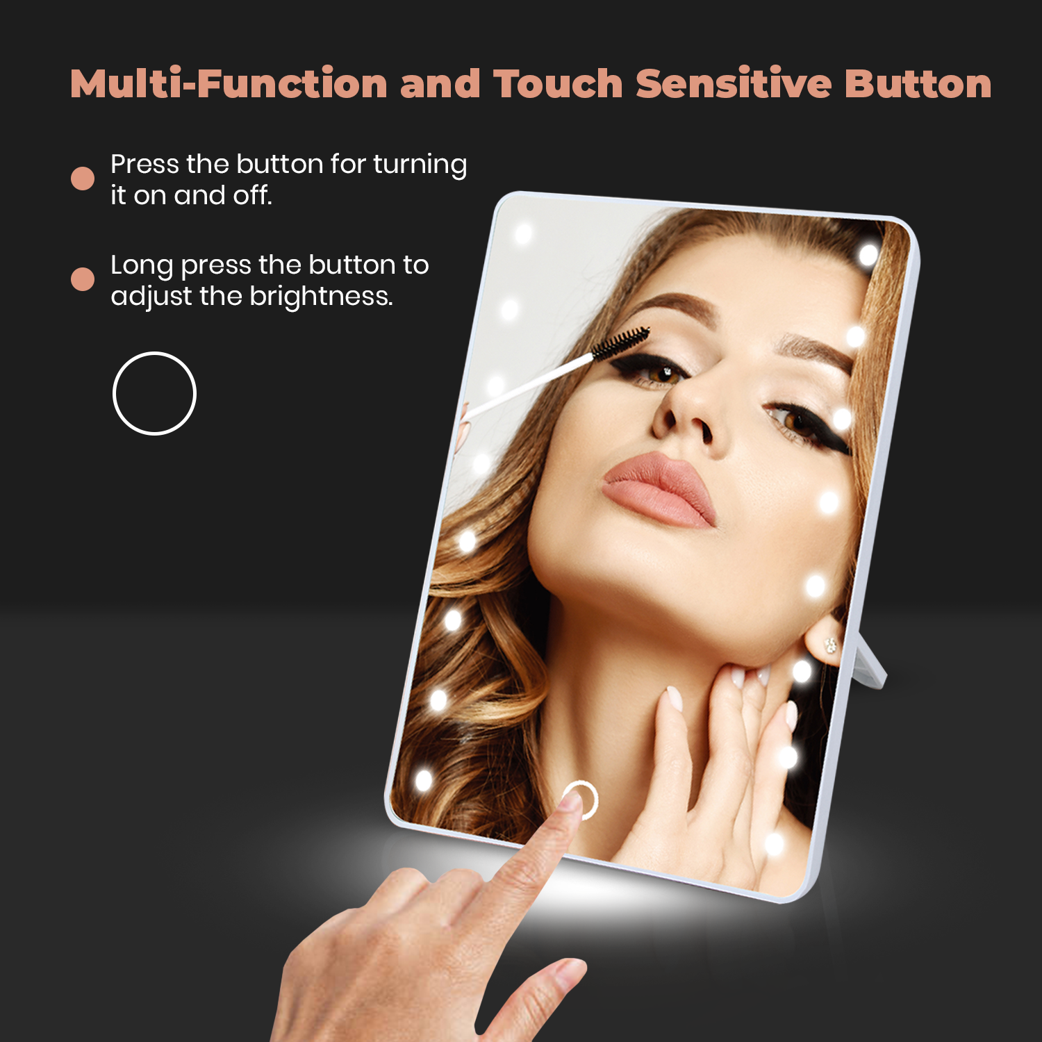 Pursonic Smart Mirror Touchscreen Makeup Vanity Mirrors - Tophatter Daily Deals