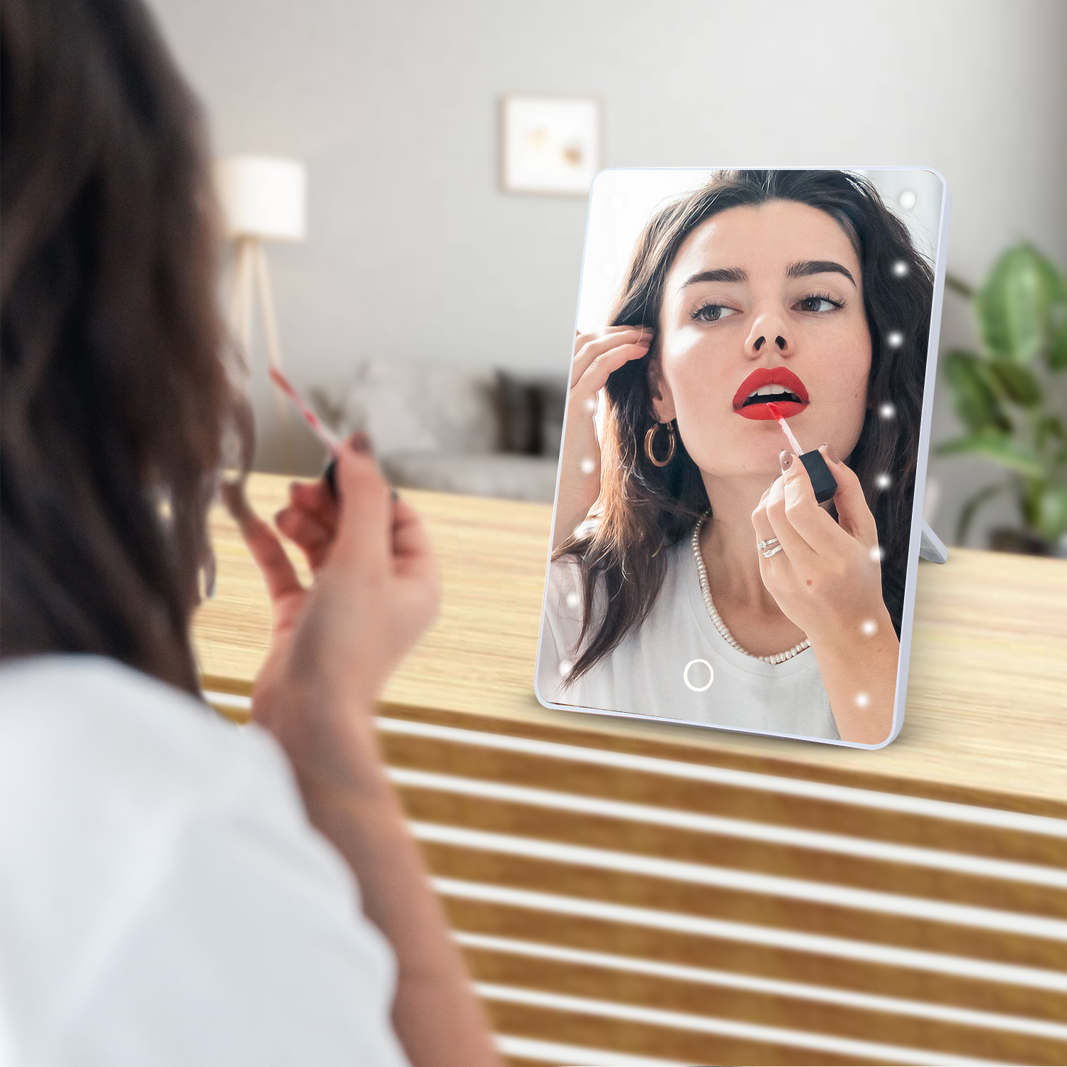 Pursonic Smart Mirror Touchscreen Makeup Vanity Mirrors - Tophatter Daily Deals