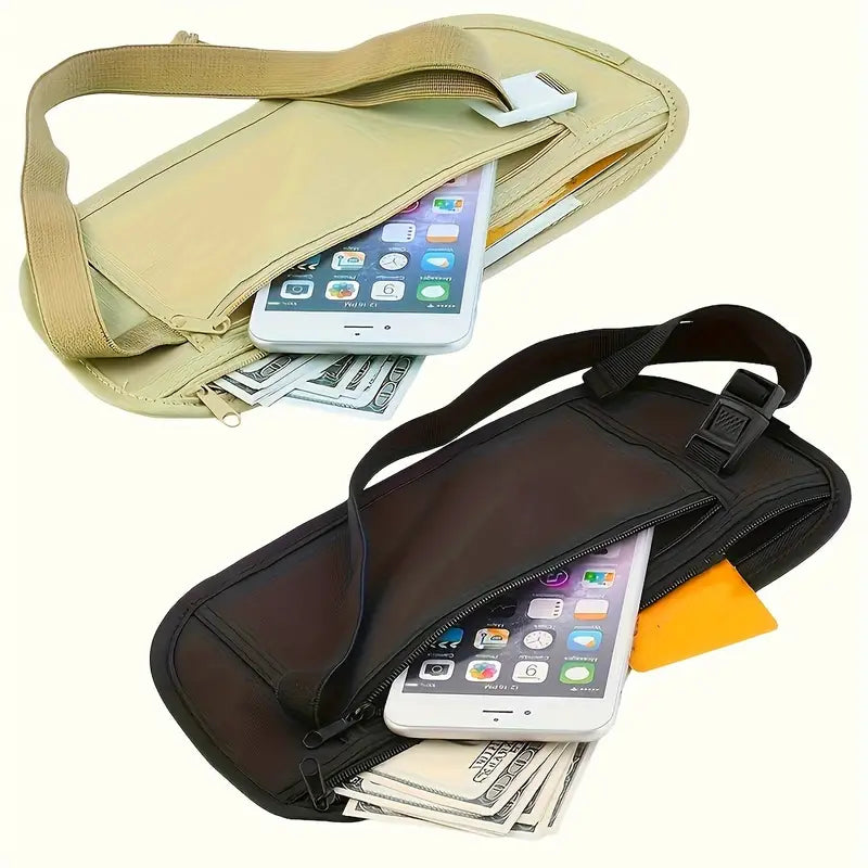 Lightweight Travel Money Belt, Passport Waist Bag - Tophatter Daily Deals