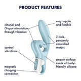 Satisfyer Touch Me Rabbit Vibrator Blue with Triple Motors and Waterproof Design > Vibrators > Ladies > Rabbit - Tophatter Daily Deals