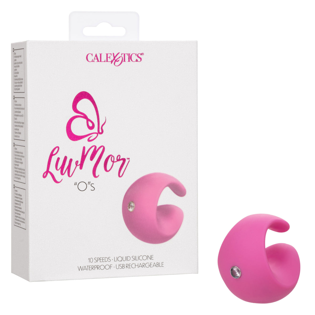 LuvMor "O"s Pink Mini Curved Massager with 10 Speeds, Liquid Silicone, Rechargeable, Waterproof > Vibrators > Finger Vibrators - Tophatter Daily Deals