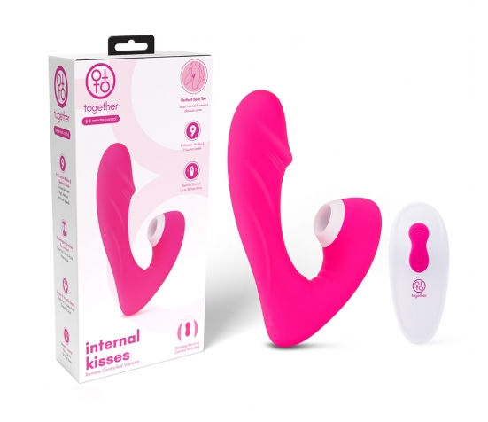 Together Toy Internal Kisses Remote Controlled Pink Vibrator with Suction and Flexible Arm > Vibrators > Unconventional - Tophatter Daily Deals