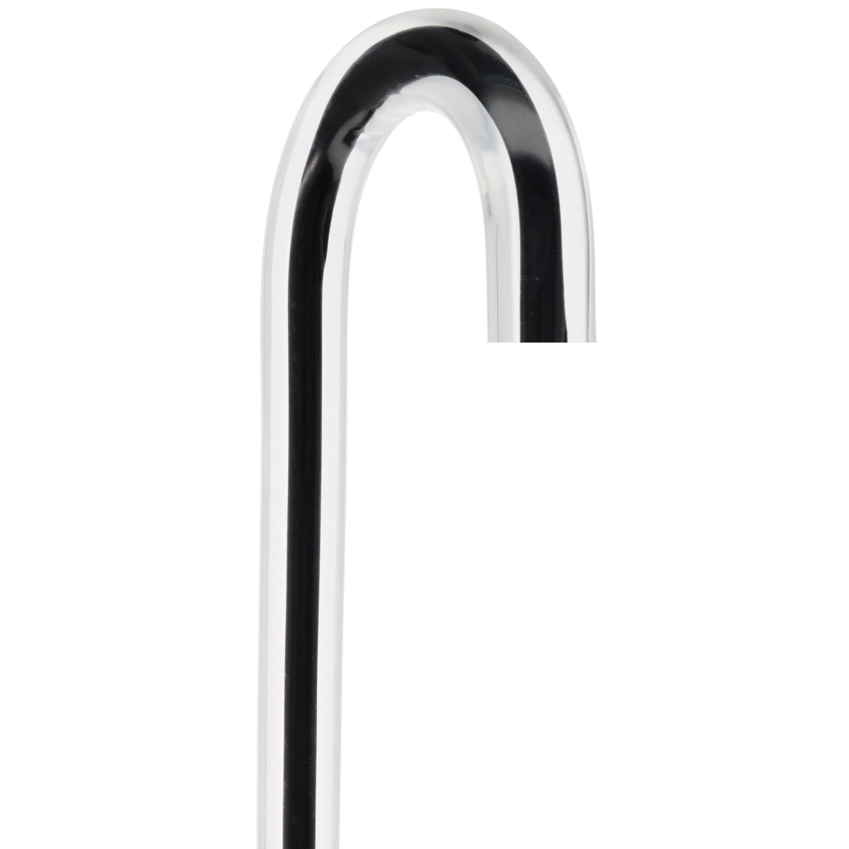 Dr. House Inspired Flame Cane - Clear Acrylic, Black Stripe Clear Lucite Walking Canes - Tophatter Daily Deals