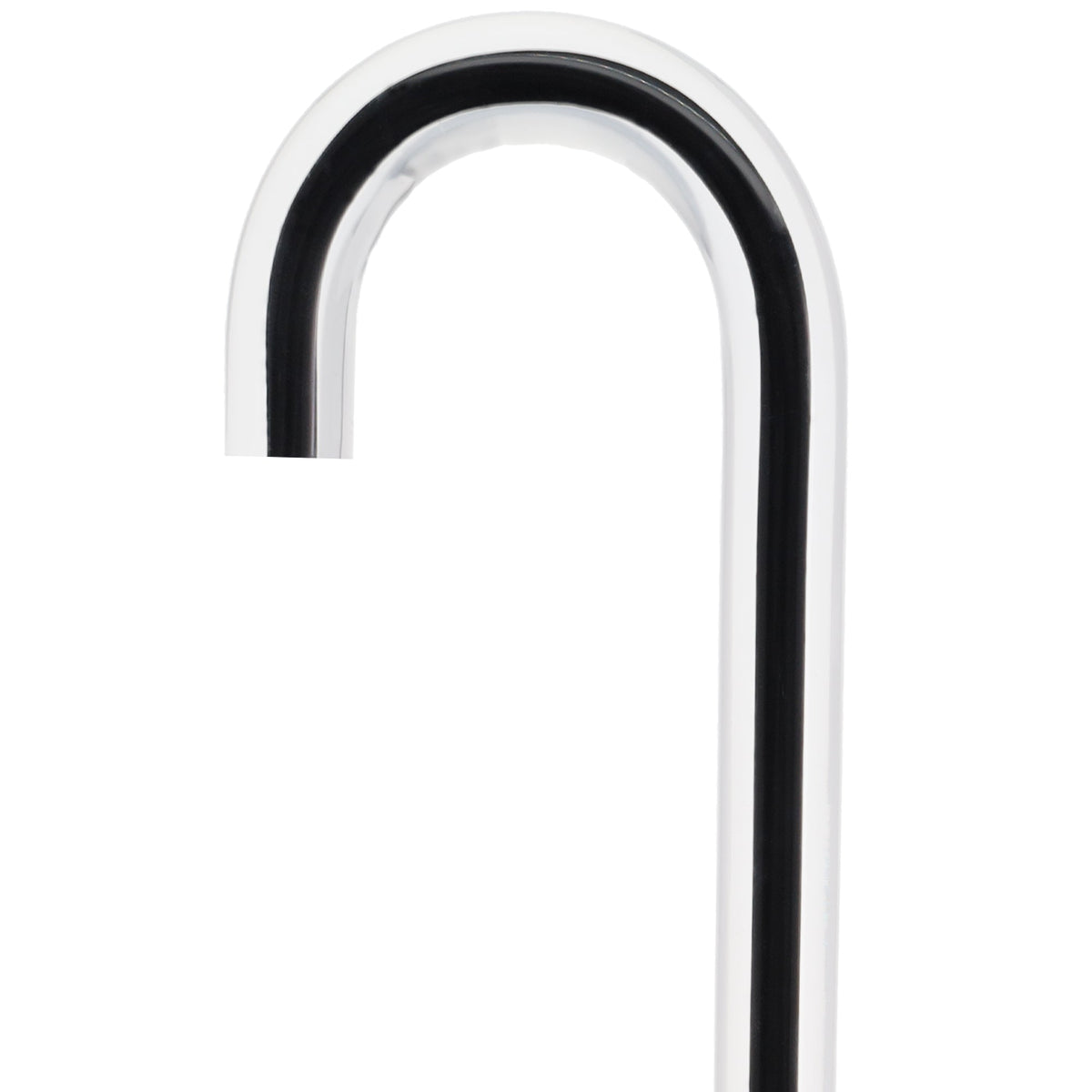 Dr. House Inspired Flame Cane - Clear Acrylic, Black Stripe Clear Lucite Walking Canes - Tophatter Daily Deals