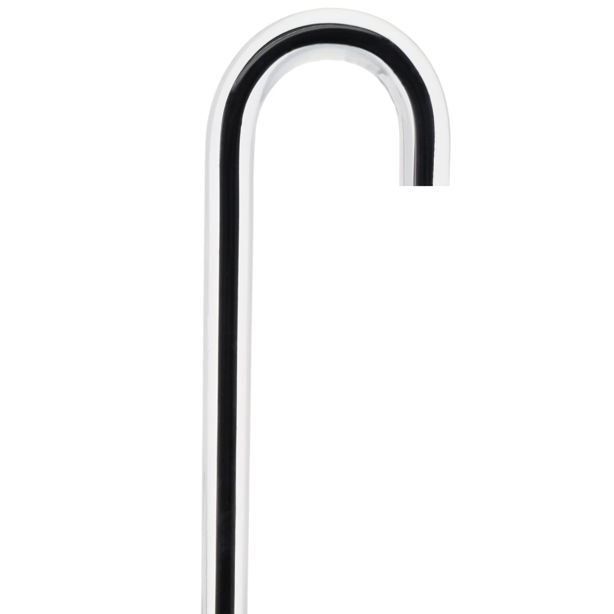 Dr. House Inspired Flame Cane - Clear Acrylic, Black Stripe Clear Lucite Walking Canes - Tophatter Daily Deals