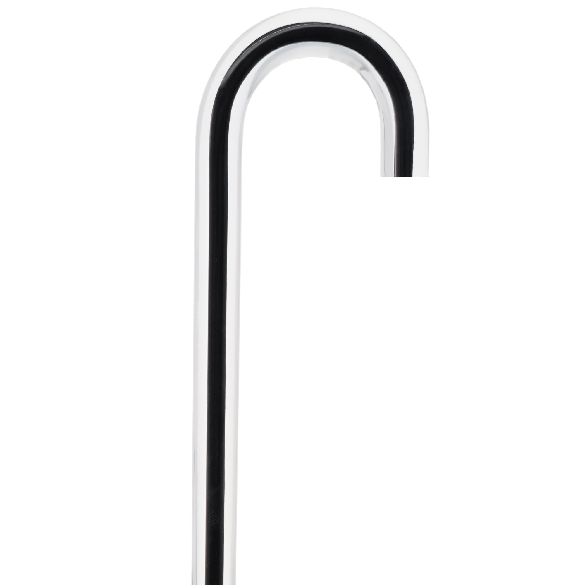 "The Obsidian Streak" Cane: Black Line in Invisible Shaft Clear Lucite Walking Canes - Tophatter Daily Deals