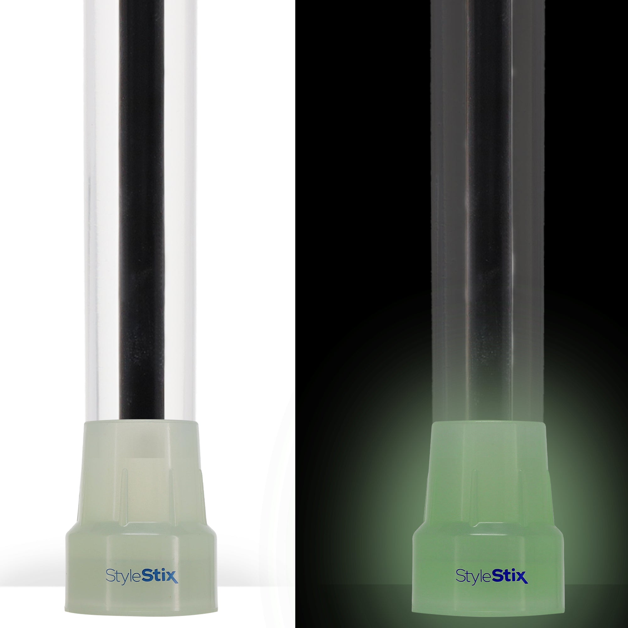 "The Obsidian Streak" Cane: Black Line in Invisible Shaft Clear Lucite Walking Canes - Tophatter Daily Deals