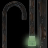 Obsidian Helix Cane: Sophisticated Black Twists, Clear Shaft Clear Lucite Walking Canes - Tophatter Daily Deals