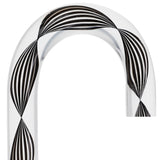 Obsidian Helix Cane: Sophisticated Black Twists, Clear Shaft Clear Lucite Walking Canes - Tophatter Daily Deals