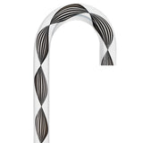 Obsidian Helix Cane: Sophisticated Black Twists, Clear Shaft Clear Lucite Walking Canes - Tophatter Daily Deals