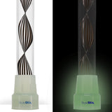 Obsidian Helix Cane: Sophisticated Black Twists, Clear Shaft Clear Lucite Walking Canes - Tophatter Daily Deals