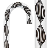 Obsidian Helix Cane: Sophisticated Black Twists, Clear Shaft Tourist Crook Clear Lucite Walking Canes - Tophatter Daily Deals