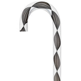 Obsidian Helix Cane: Sophisticated Black Twists, Clear Shaft Clear Lucite Walking Canes - Tophatter Daily Deals