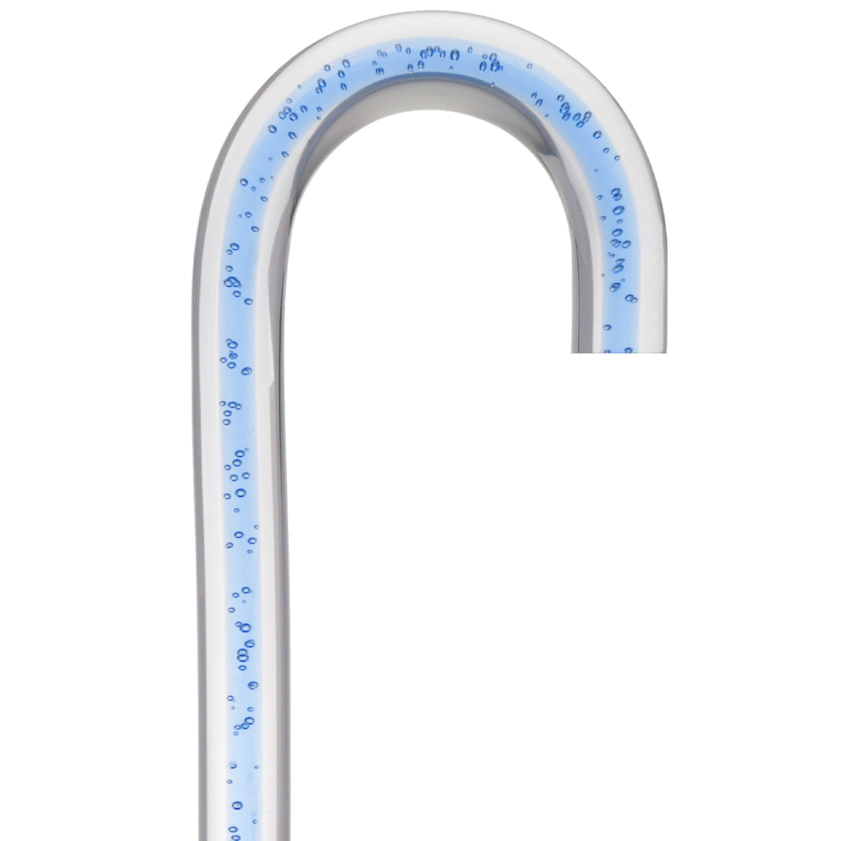 Clear Ocean Cane: Blue Streak w/ Floating Bubbles in Clear Shaft Clear Lucite Walking Canes - Tophatter Daily Deals