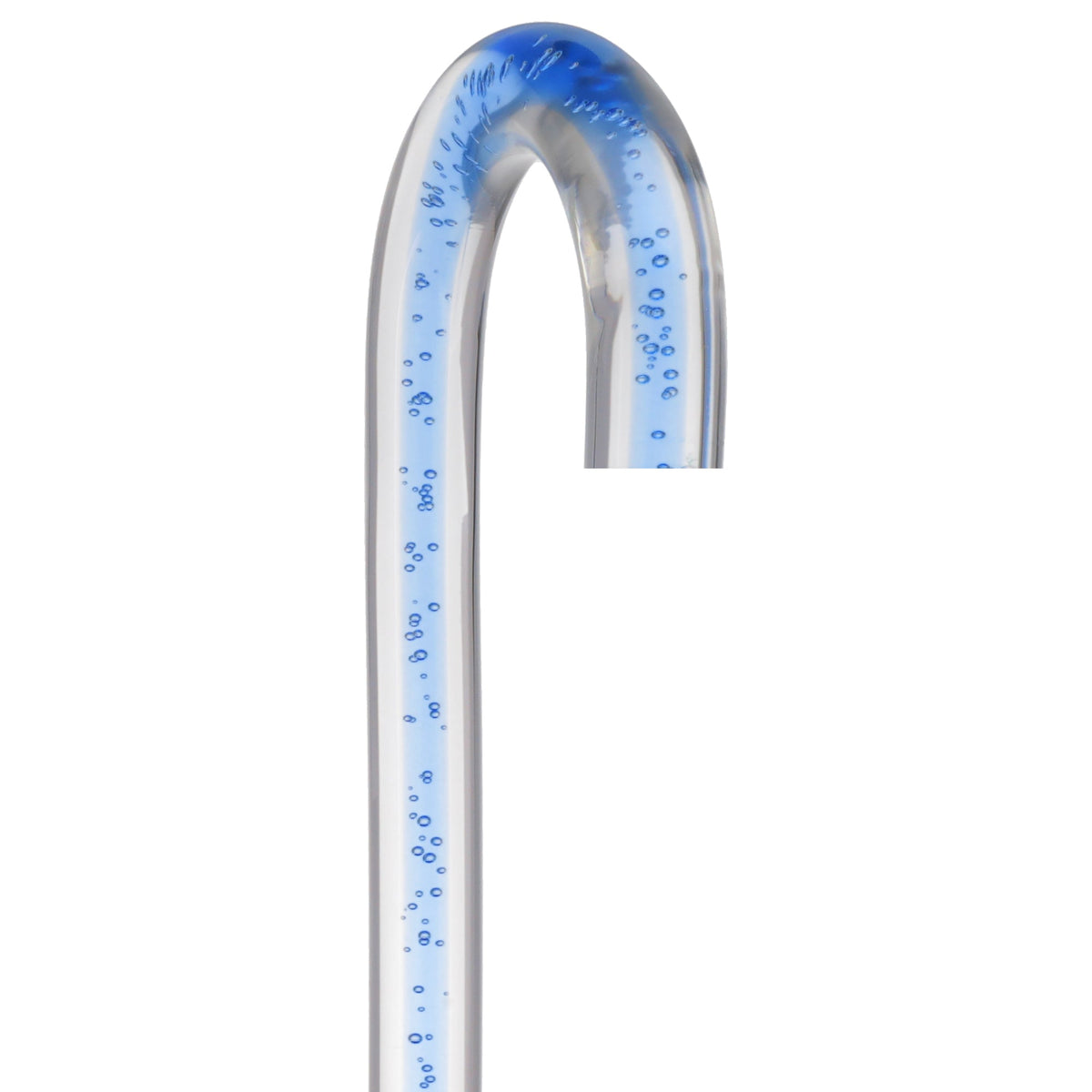 Clear Ocean Cane: Blue Streak w/ Floating Bubbles in Clear Shaft Clear Lucite Walking Canes - Tophatter Daily Deals