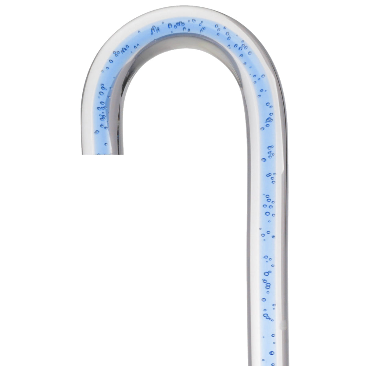Clear Ocean Cane: Blue Streak w/ Floating Bubbles in Clear Shaft Clear Lucite Walking Canes - Tophatter Daily Deals