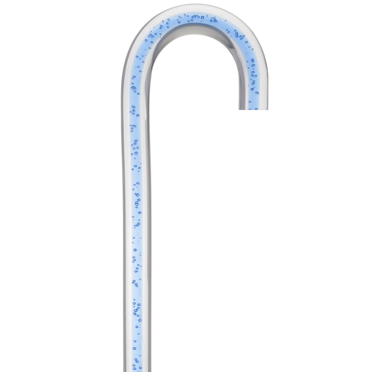 Clear Ocean Cane: Blue Streak w/ Floating Bubbles in Clear Shaft Clear Lucite Walking Canes - Tophatter Daily Deals