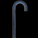 Clear Ocean Cane: Blue Streak w/ Floating Bubbles in Clear Shaft Tourist Crook Clear Lucite Walking Canes - Tophatter Daily Deals