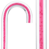 Blushing Rose Streak w/ Floating Bubbles in Clear Shaft Clear Lucite Walking Canes - Tophatter Daily Deals