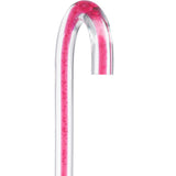 Blushing Rose Streak w/ Floating Bubbles in Clear Shaft Clear Lucite Walking Canes - Tophatter Daily Deals