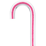 Blushing Rose Streak w/ Floating Bubbles in Clear Shaft Clear Lucite Walking Canes - Tophatter Daily Deals