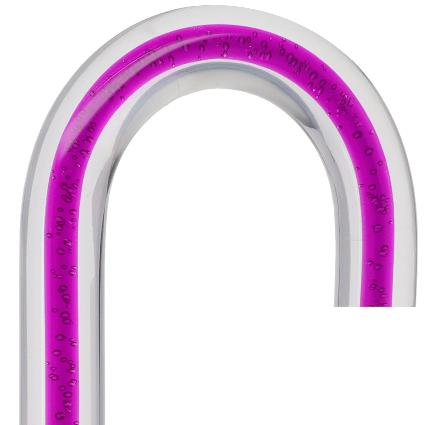 Amethyst Trace Cane: Purple Streak w/ Floating Bubbles in Clear Shaft Clear Lucite Walking Canes - Tophatter Daily Deals