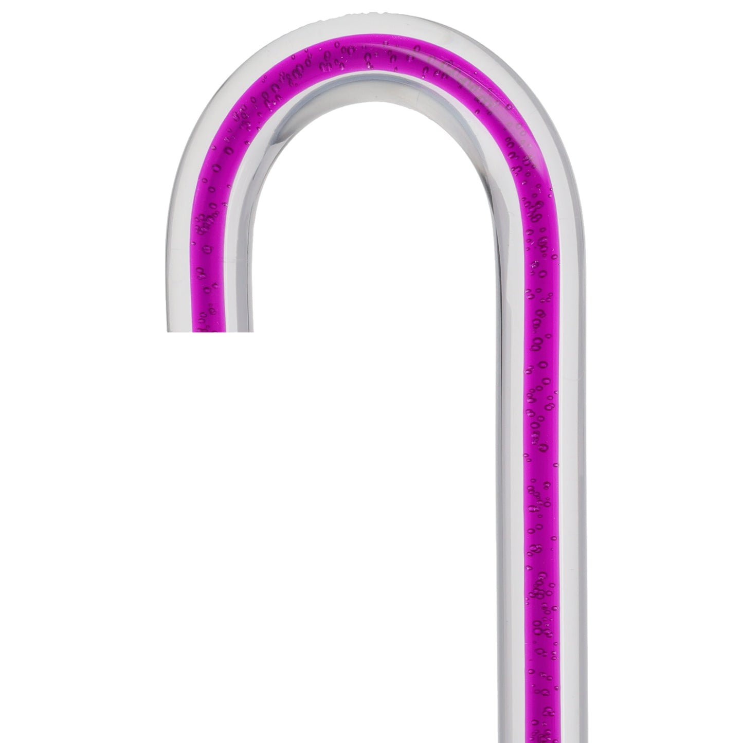 Amethyst Trace Cane: Purple Streak w/ Floating Bubbles in Clear Shaft Clear Lucite Walking Canes - Tophatter Daily Deals