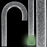 Clear Silver Luminance: Sparkle-Infused, Invisible Clear Shaft Clear Lucite Walking Canes - Tophatter Daily Deals