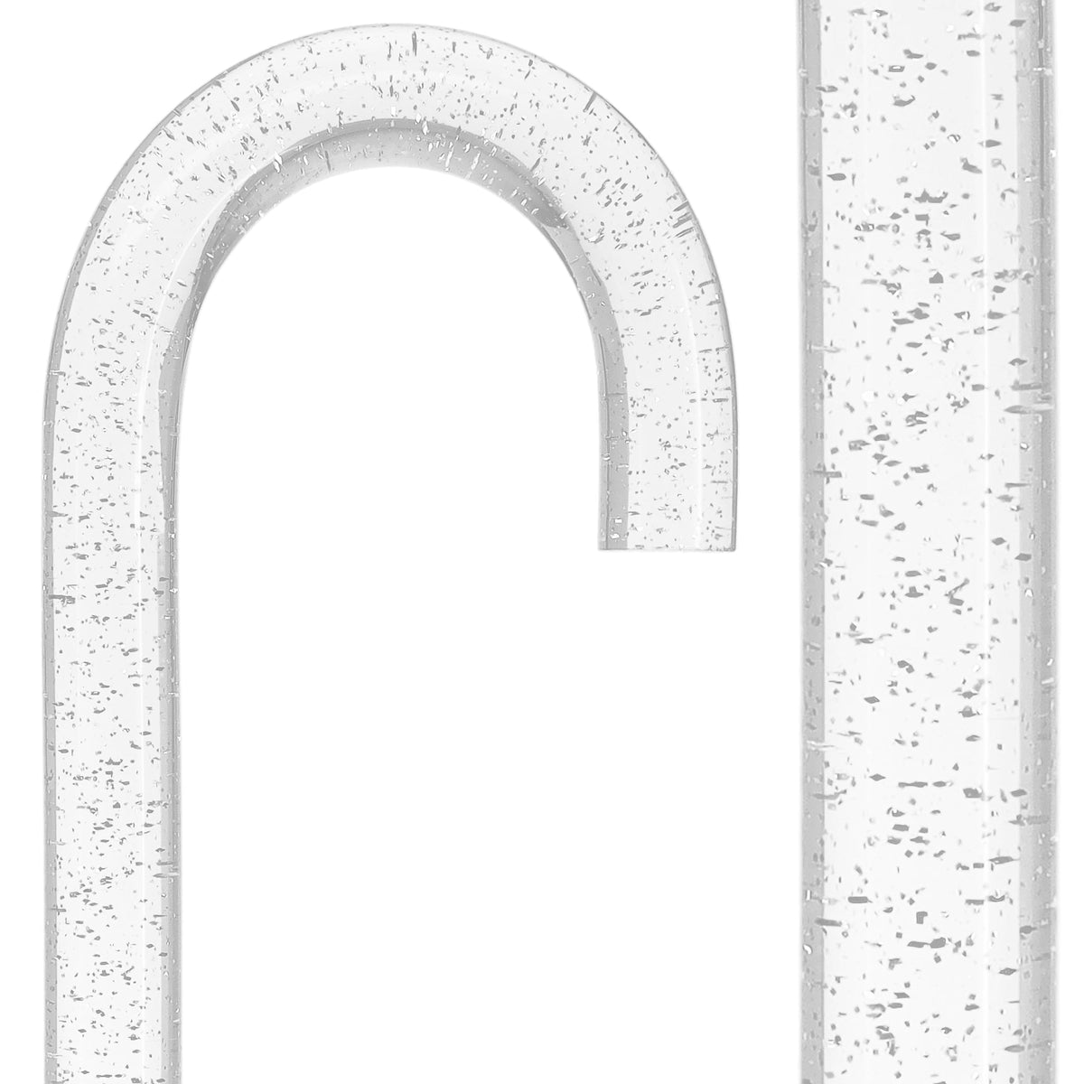 Clear Silver Luminance: Sparkle-Infused, Invisible Clear Shaft Clear Lucite Walking Canes - Tophatter Daily Deals