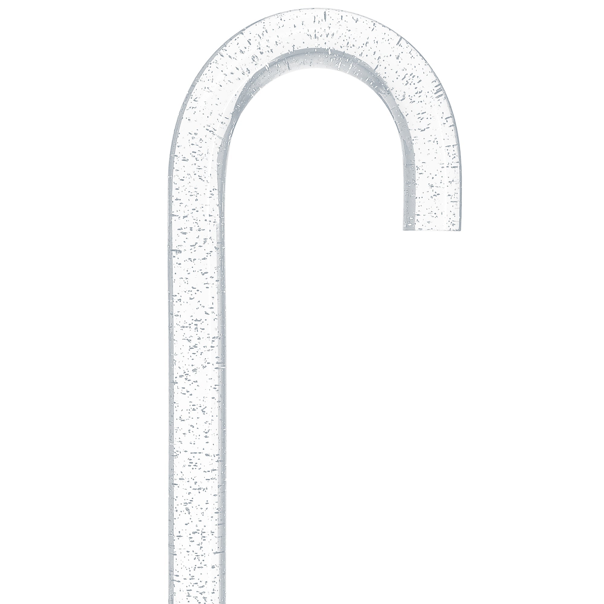 Clear Silver Luminance: Sparkle-Infused, Invisible Clear Shaft Clear Lucite Walking Canes - Tophatter Daily Deals