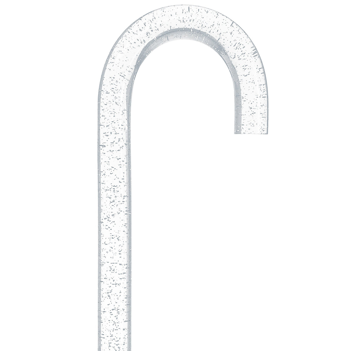 Clear Silver Luminance: Sparkle-Infused, Invisible Clear Shaft Clear Lucite Walking Canes - Tophatter Daily Deals
