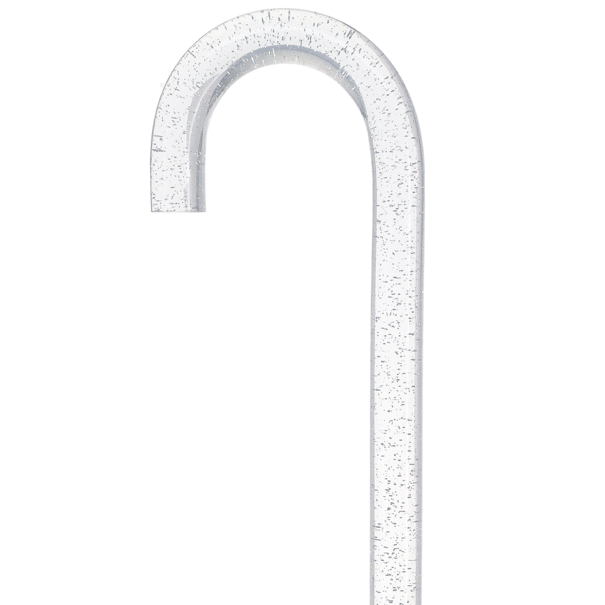 Clear Silver Luminance: Sparkle-Infused, Invisible Clear Shaft Clear Lucite Walking Canes - Tophatter Daily Deals