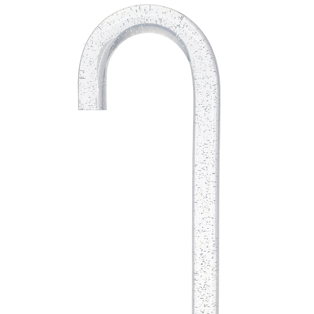 Clear Silver Luminance: Sparkle-Infused, Invisible Clear Shaft Clear Lucite Walking Canes - Tophatter Daily Deals