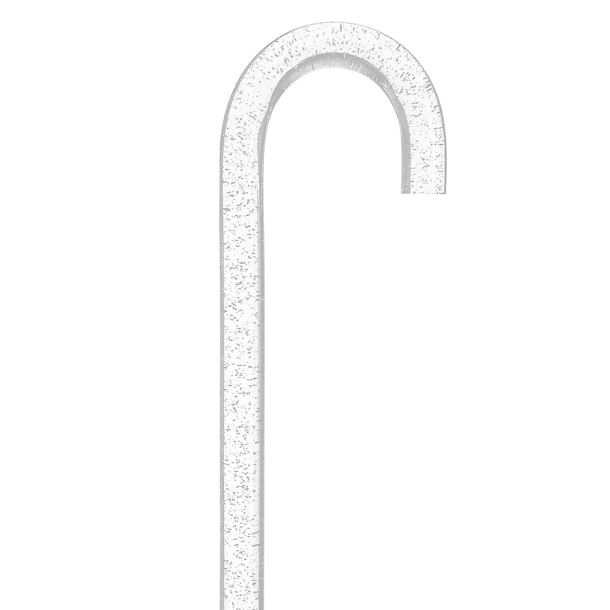 Clear Silver Luminance: Sparkle-Infused, Invisible Clear Shaft Clear Lucite Walking Canes - Tophatter Daily Deals
