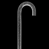 Clear Silver Luminance: Sparkle-Infused, Invisible Clear Shaft Tourist Crook Clear Lucite Walking Canes - Tophatter Daily Deals