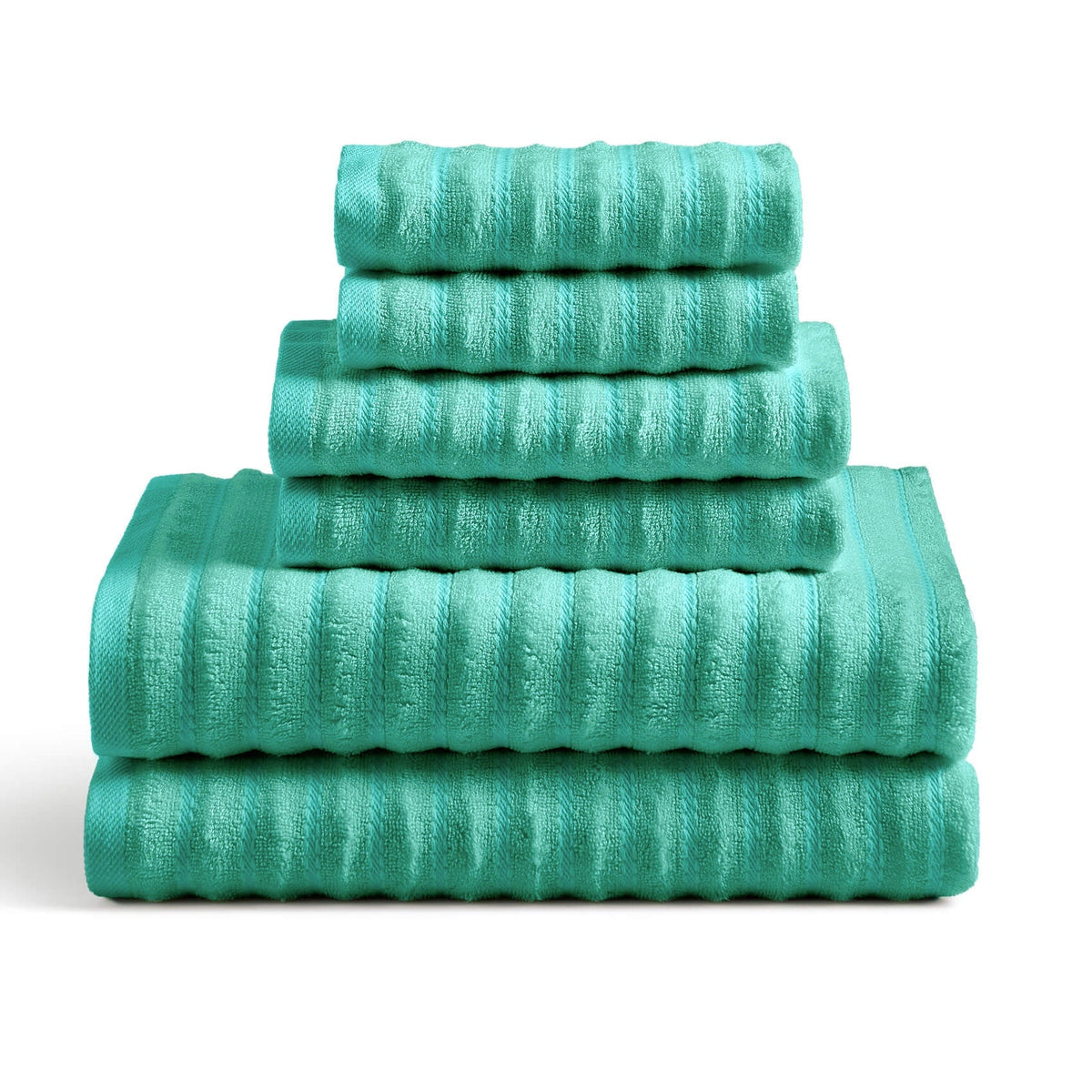 Luxury Towel Set 6-Piece Set Turquoise Bath - Tophatter Daily Deals